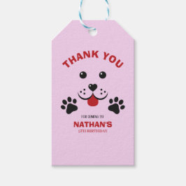 Puppy Hund Lets Pawty Birthday Boy Presentetikett