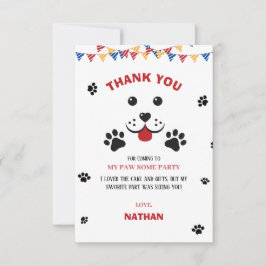Puppy Hund Lets Pawty Birthday Boy Tack Kort