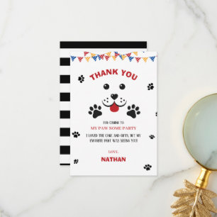 Puppy Hund Lets Pawty Birthday Boy Tack Kort