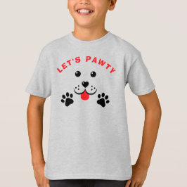 Puppy Hund Lets Pawty Birthday Kid T Shirt