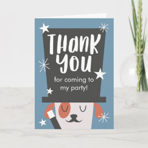 Puppy Hund Magic Theme Birthday Tack Kort