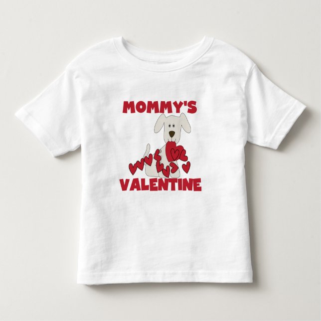 Puppy Hund Mamma Valentine Tee (Framsida)