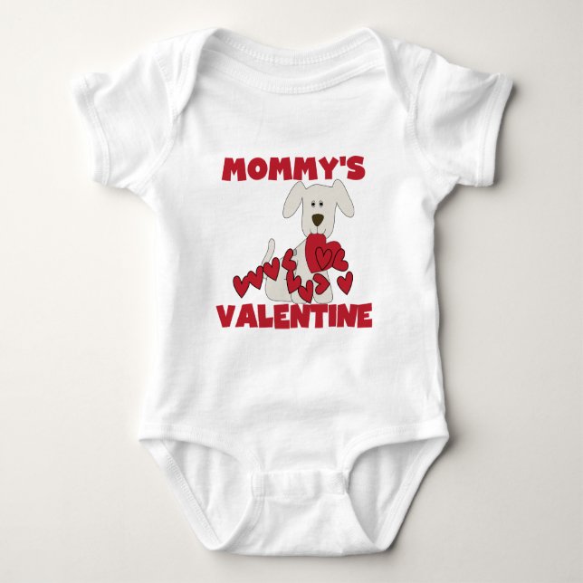 Puppy Hund Mamma Valentine Tee (Framsida)