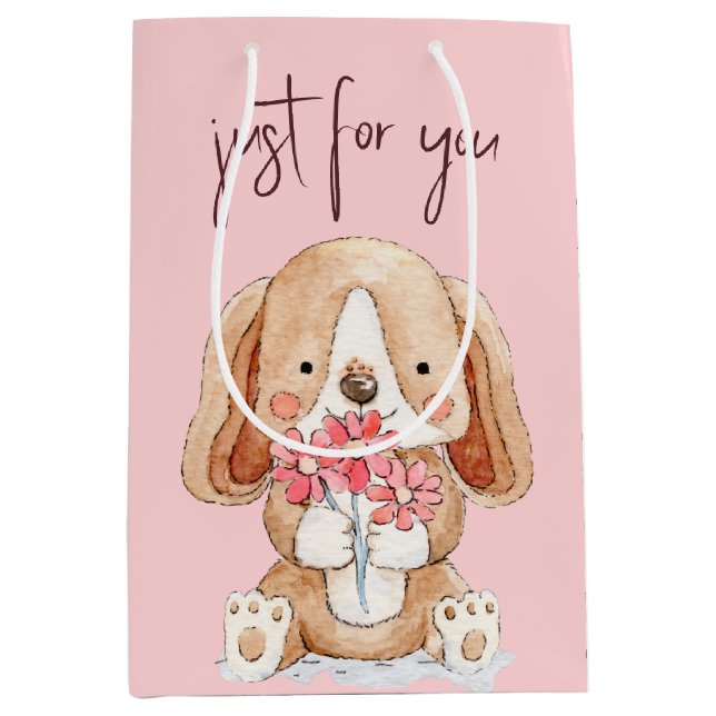 Puppy Hund med blommor (Framsidan)