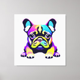 Puppy-Hund med färg Canvastryck