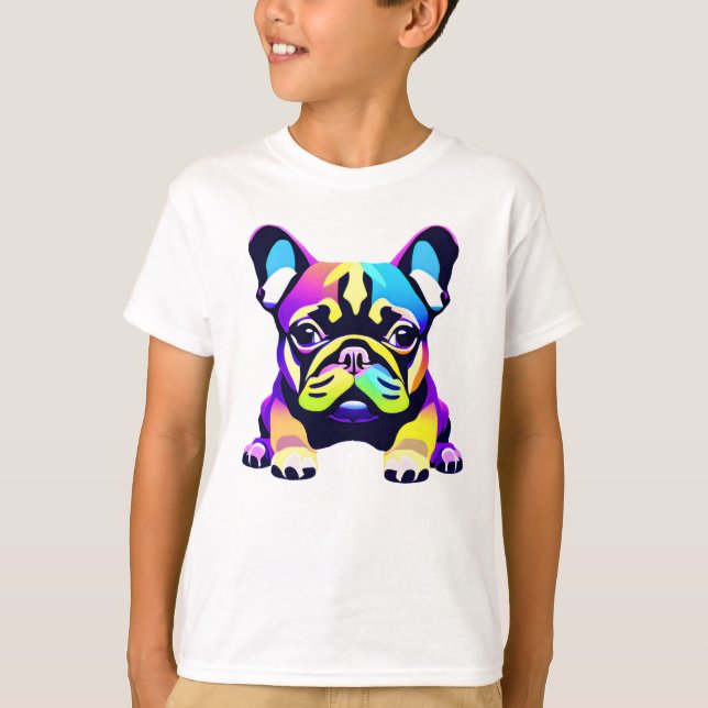Puppy-Hund med färg T Shirt (Framsida)