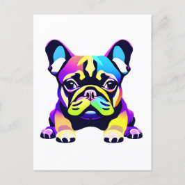 Puppy-Hund med färg Vykort