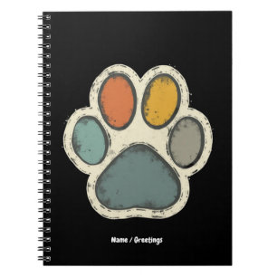 Puppy Hund Paw Skriv ut Animal Lover Peace Design Anteckningsbok