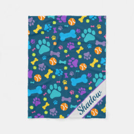 Puppy Hund Paw Skriv ut fleece Blanket