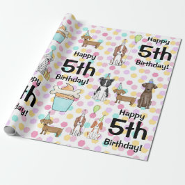 Puppy Hund Pawty Girl Personlig Wrapping Papper Presentpapper