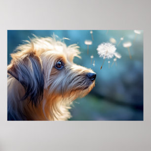 Puppy Hund Pet Animal Tranquil fredningsfri Poster