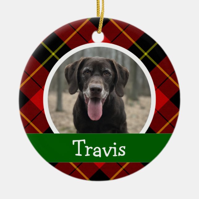 Puppy Hund Pet Photo personlig Julgransprydnad Keramik (Framsidan)