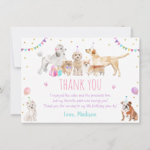 Puppy Hund Rosa Girl Girl Tass-ty Birthday Tack Kort