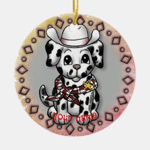 Puppy Hund sheriff Julgransprydnad Keramik