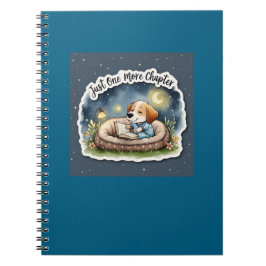 Puppy Hund som läser Bok endast en kordtvätt till Anteckningsbok