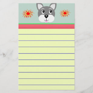 Puppy Hund Stationery Brevpapper