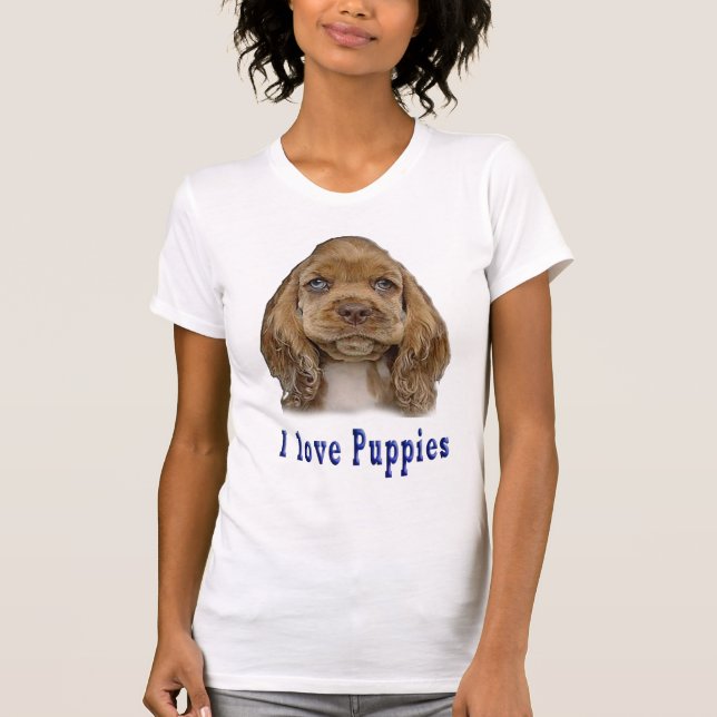 Puppy Hund T Shirt (Framsida)