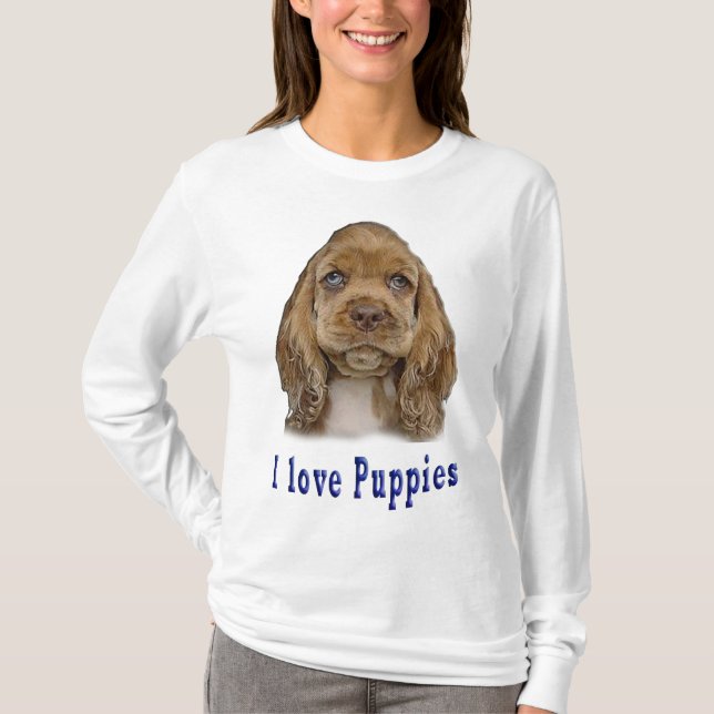 Puppy Hund T Shirt (Framsida)