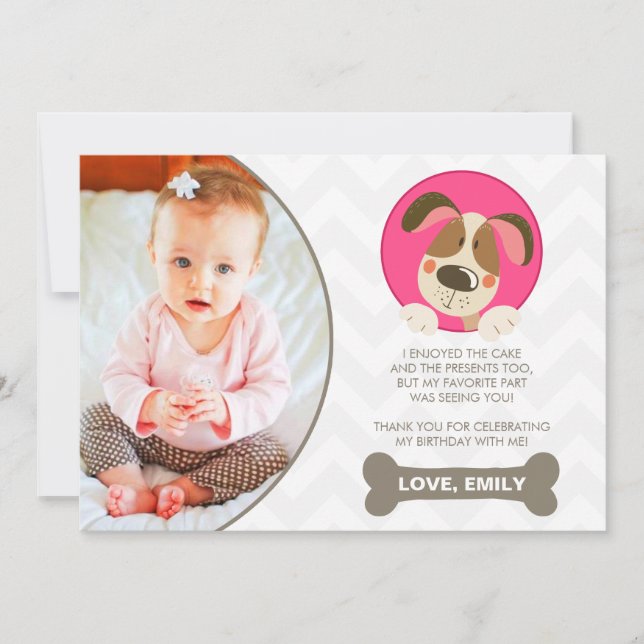 Puppy Hund tack att du fick fotopaket Tass-Ty Tass Kort (Framsida)