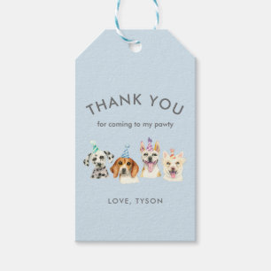 Puppy Hund Tema Birthday-Tack - förmån Presentetikett