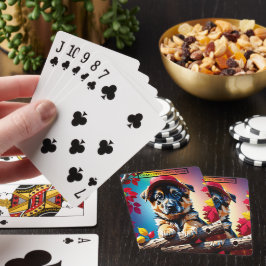 Puppy i ett kartongmatchningsspel för barn casinokort