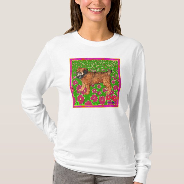 Puppy i Garden - Rosa Tee Shirt (Framsida)