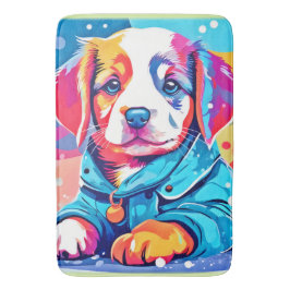 Puppy in Blue Jacka Design Badrumsmatta