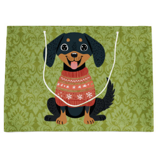 Puppy jul Dachshund Weiner Santa Hund