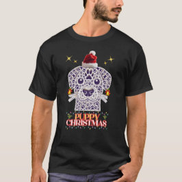 Puppy Jul - Festive Hund design T Shirt