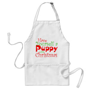 Puppy Jul Helgdag Apron Förkläde