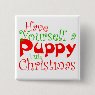 Puppy Jul-Helgdag-knapp Knapp