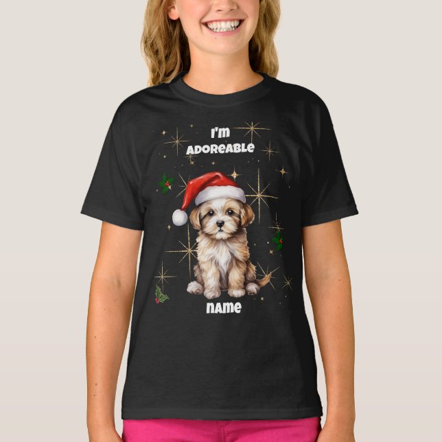 Puppy jul T-Shirt (Framsida)