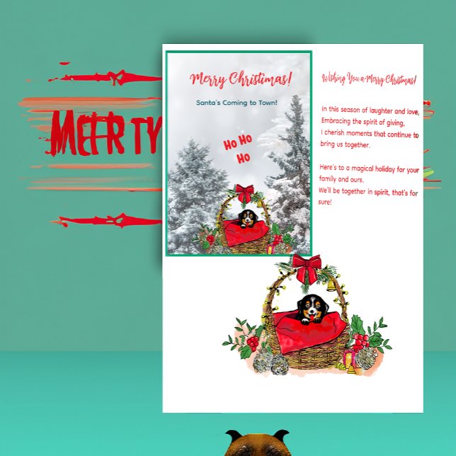 Puppy Julhälsning - God Jul Helgkort (Skapare uppladdad)
