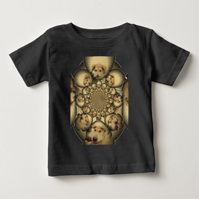 Puppy Kaleidoscope Art-utskrift T-shirt (Framsida)
