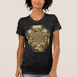 Puppy Kaleidoscope Art-utskrift T-shirt