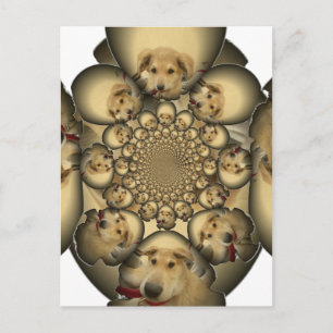 Puppy Kaleidoscope Art-utskrift Vykort