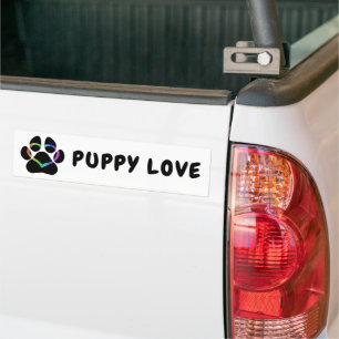 PUPPY KÄRLEK Black Bildekal