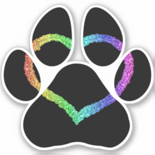 PUPPY KÄRLEK Black Klistermärken