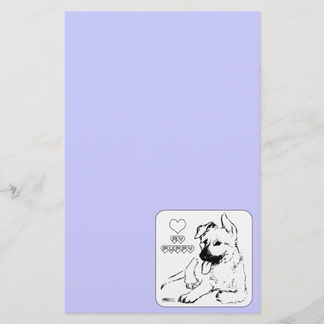 Puppy Kärlek Brevpapper (Framsida)
