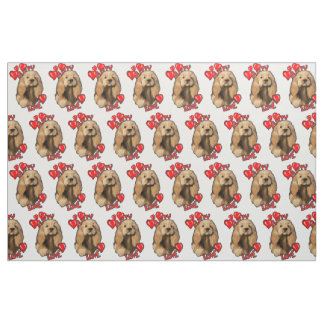 Puppy Kärlek Cocker Spain Fabric Tyg