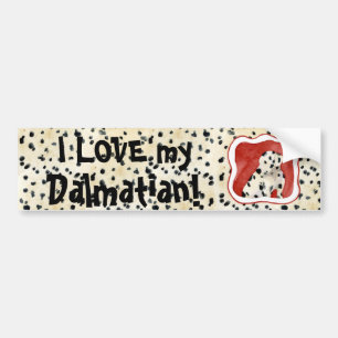 "Puppy Kärlek" Dalmatien Puppy Art av Audrey Jeann Bildekal