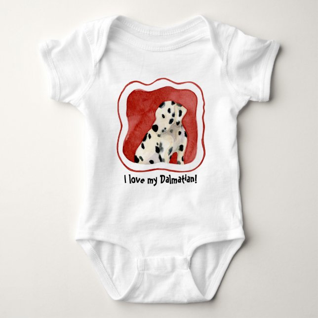 "Puppy Kärlek" Dalmatien Puppy Art av Audrey Jeann T Shirt (Framsida)