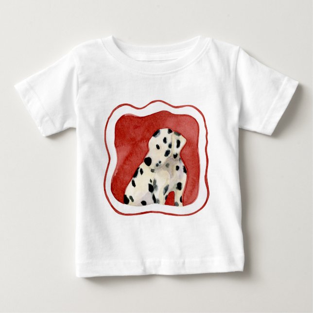 "Puppy Kärlek" Dalmatien Puppy Art av Audrey Jeann T Shirt (Framsida)