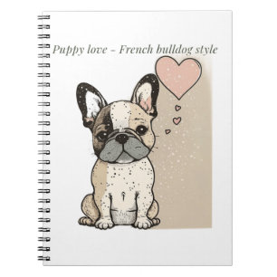 Puppy kärlek - Fransk bulldog stil Anteckningsbok