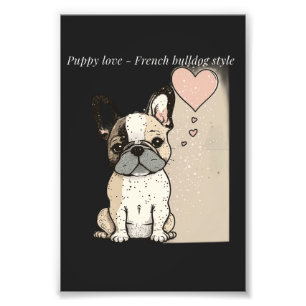 Puppy kärlek - Fransk bulldog stil Fototryck