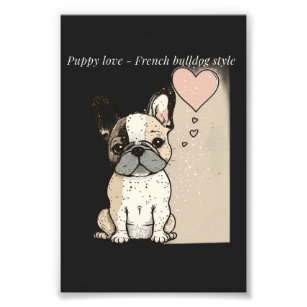 Puppy kärlek - Fransk bulldog stil Fototryck