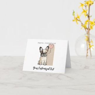 Puppy kärlek - Fransk bulldog stil T-Shirt Kort