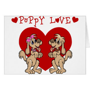 Puppy Kärlek Hälsningskort