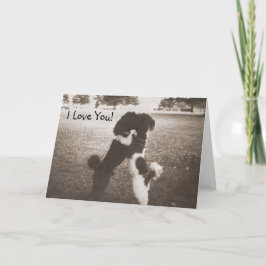 Puppy Kärlek-hälsningskort Kort