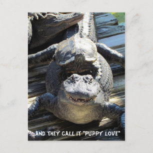 "Puppy Kärlek" - Handkort för Gator/Alligator Vykort